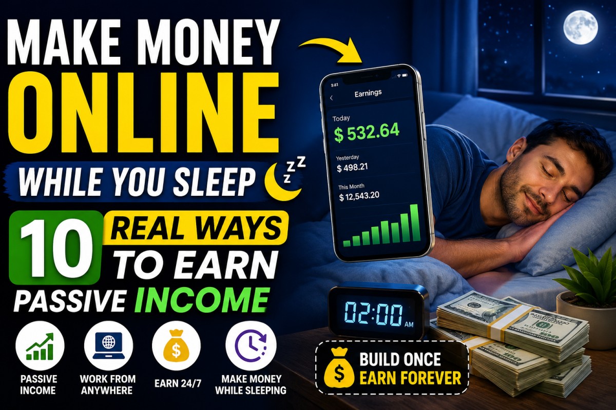 Make Money Online While You Sleep - 10 Real Passive Income Ideas